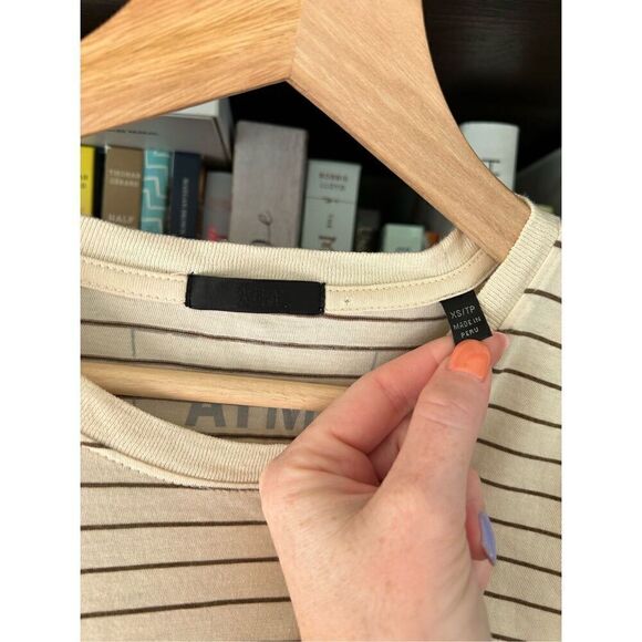 ATM Anthony Thomas Melillo Striped Pocket Front T-Shirt Dress Size XS - Picture 4 of 6